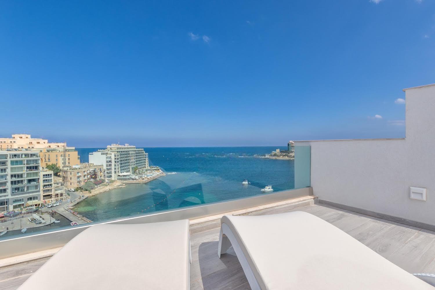 Ferienwohnung The Penthouse San Ġiljan Exterior foto
