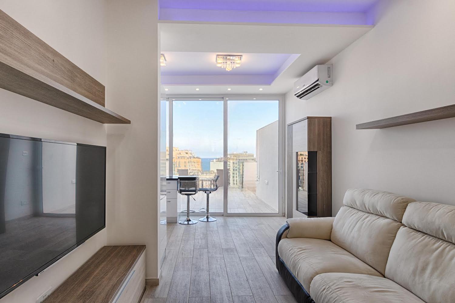 Ferienwohnung The Penthouse San Ġiljan Exterior foto