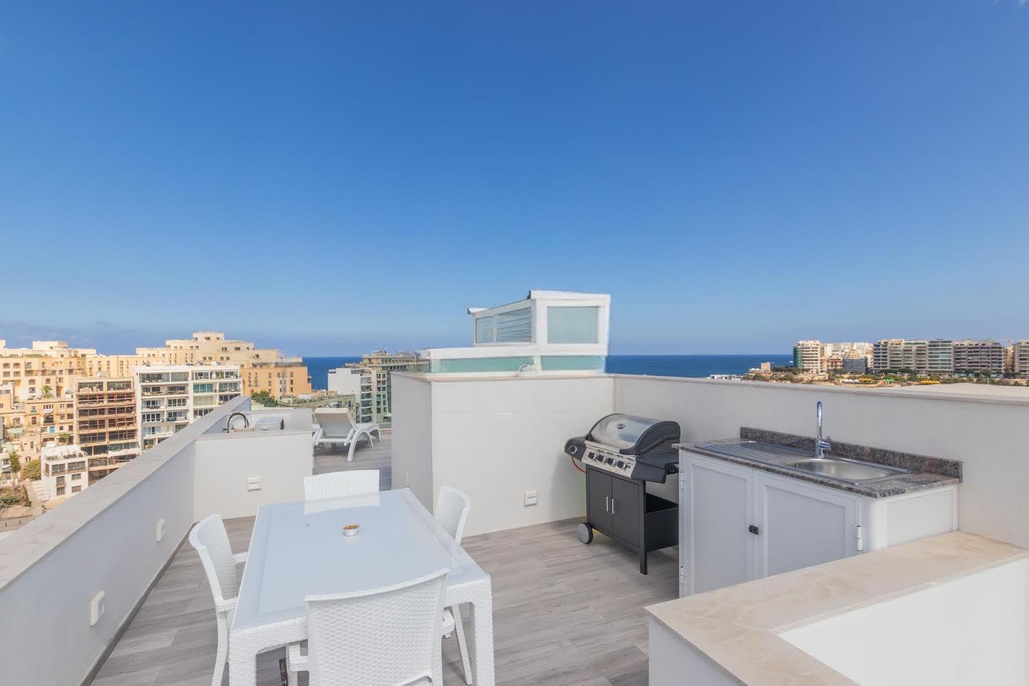 Ferienwohnung The Penthouse San Ġiljan Exterior foto