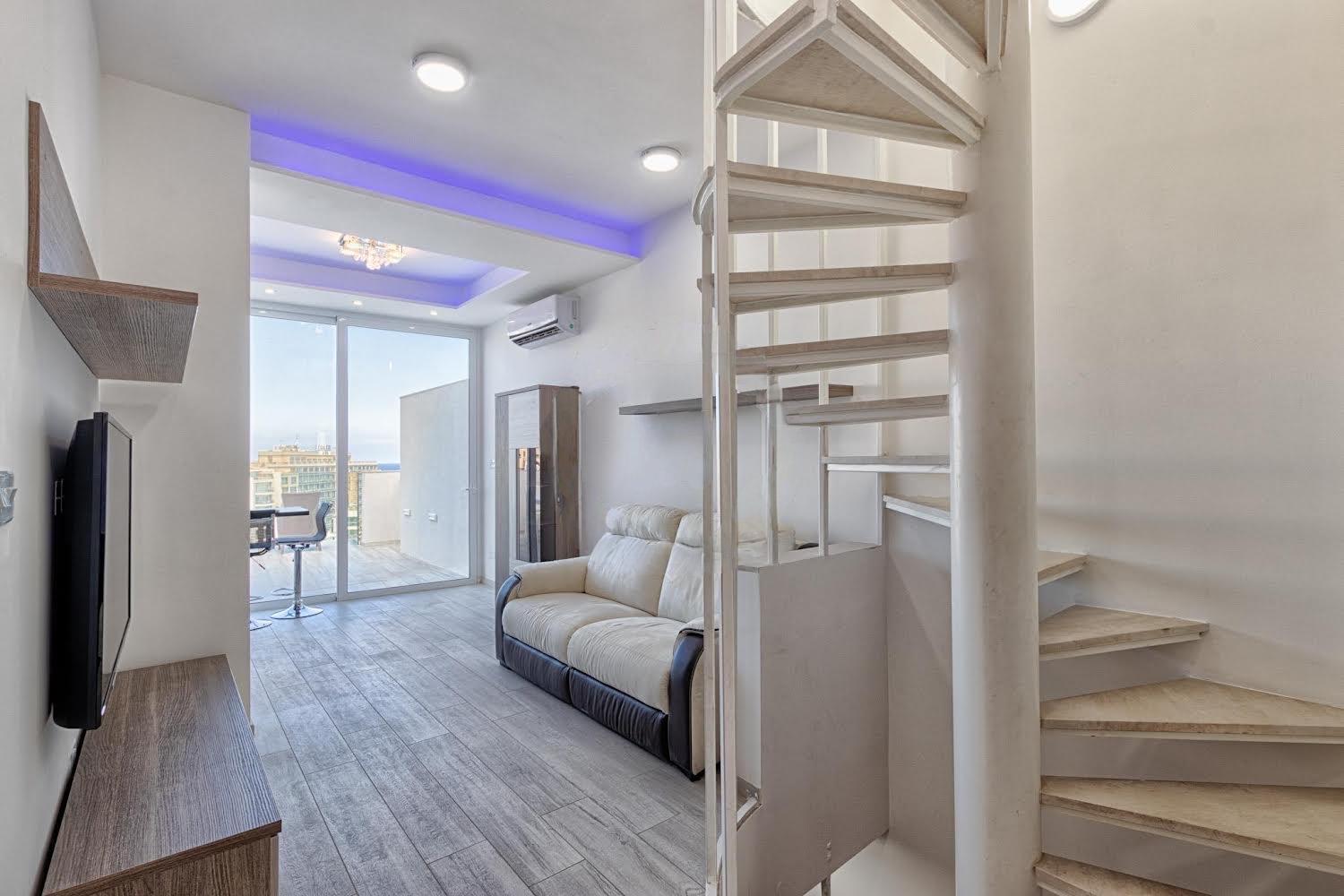 Ferienwohnung The Penthouse San Ġiljan Exterior foto